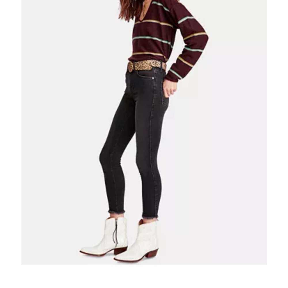 free people raw hem jeggings, gently used